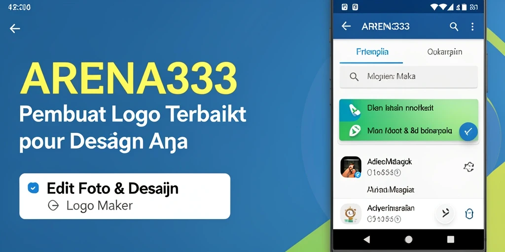 Antarmuka ARENA333 yang intuitif untuk pembuatan logo profesional.