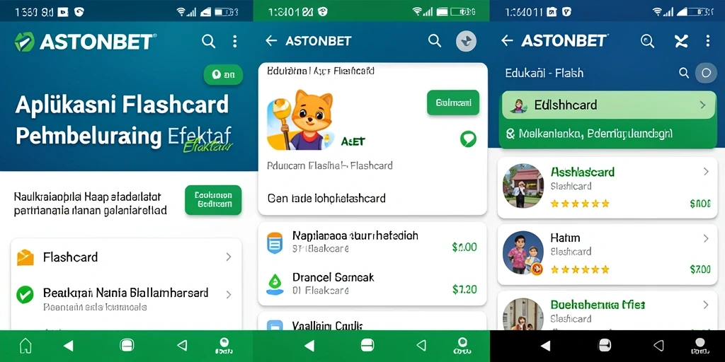 Antarmuka <strong>ASTONBET</strong> yang intuitif untuk belajar menggunakan flashcard.