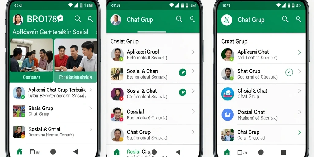 Antarmuka aplikasi Chat Grup yang menarik dan mudah digunakan.