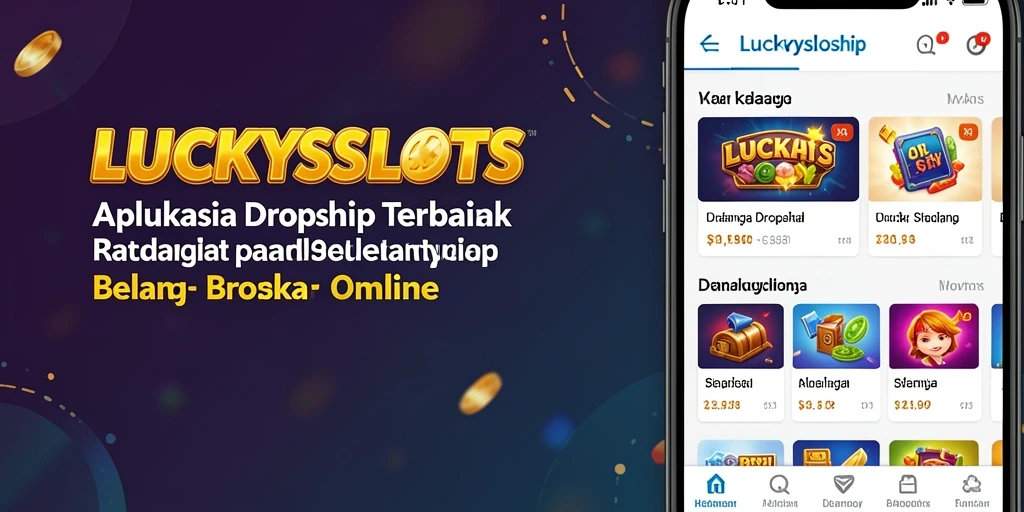 Antarmuka aplikasi LUCKYSLOTS yang mudah digunakan untuk belanja Dropship.