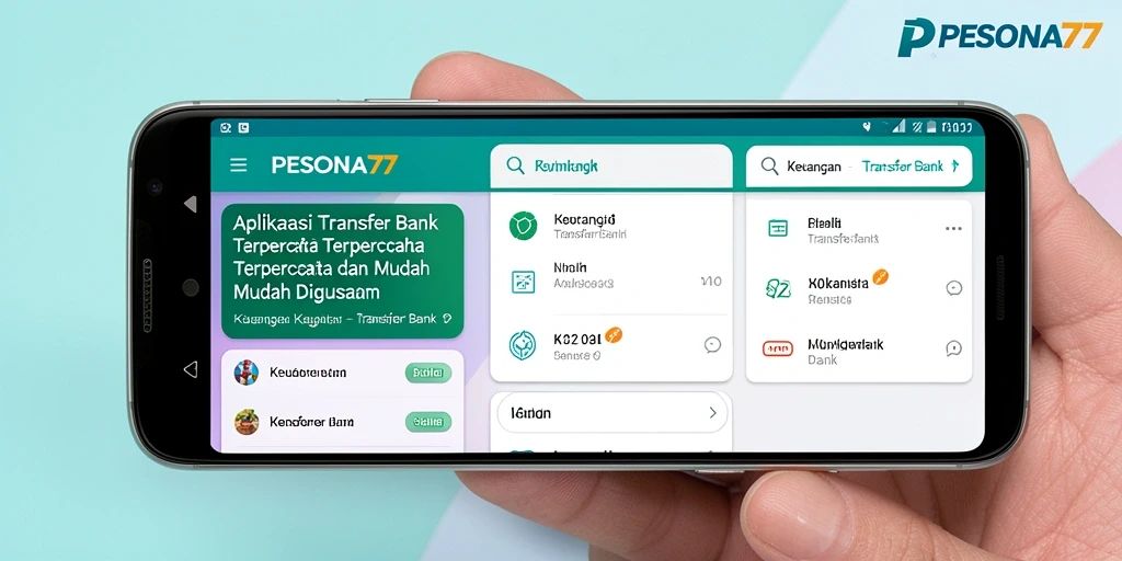Antarmuka PESONA77 yang sederhana untuk transfer bank yang efisien.