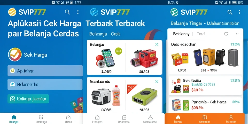 Antarmuka pengguna SVIP777 yang menampilkan data cek harga dengan jelas.